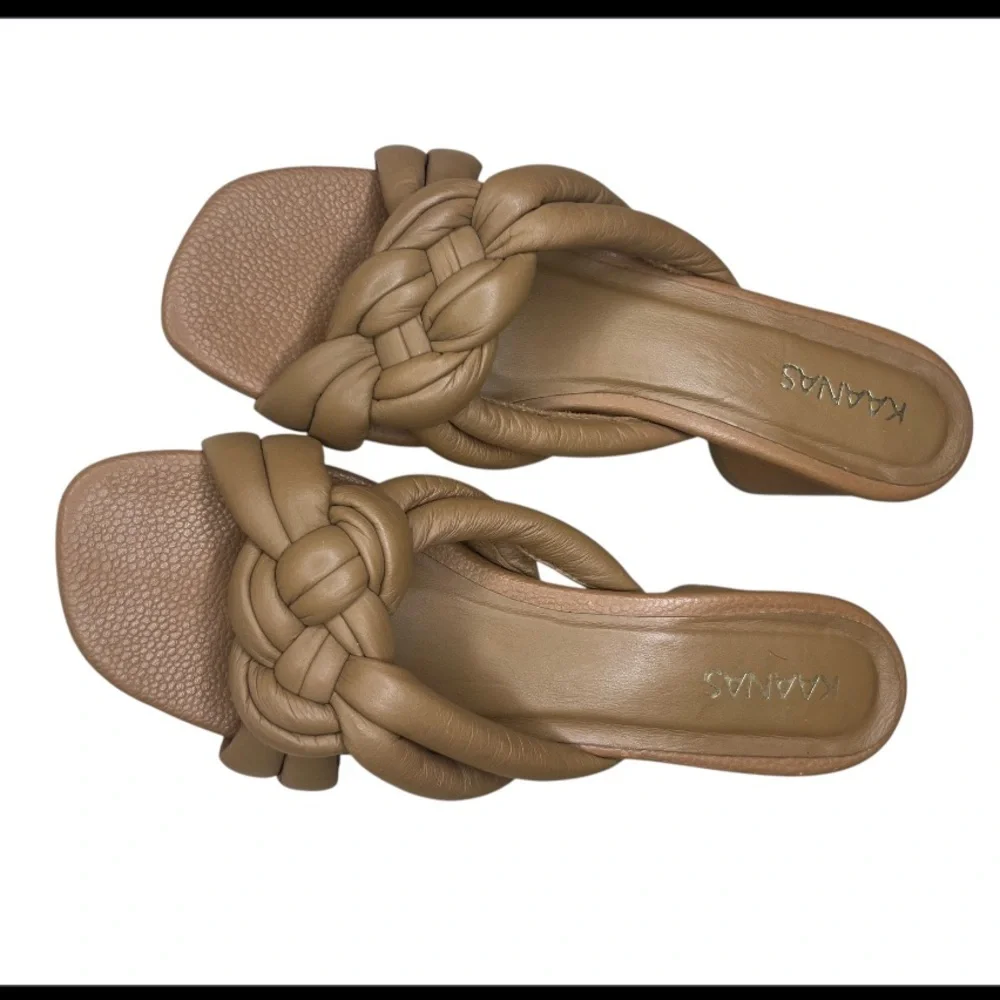 KAANAS Bekasi Nautical Knot Leather-Heel Sandals size 7